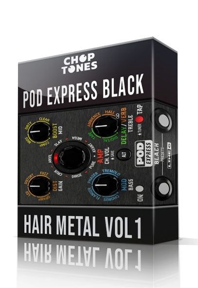 the box bass boosted clean Hair Metal vol1 for POD Express Black