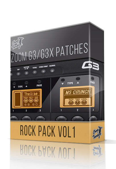 pedal zoom g3x Rock Pack vol.1 for Zoom G3 / G3X – ChopTones